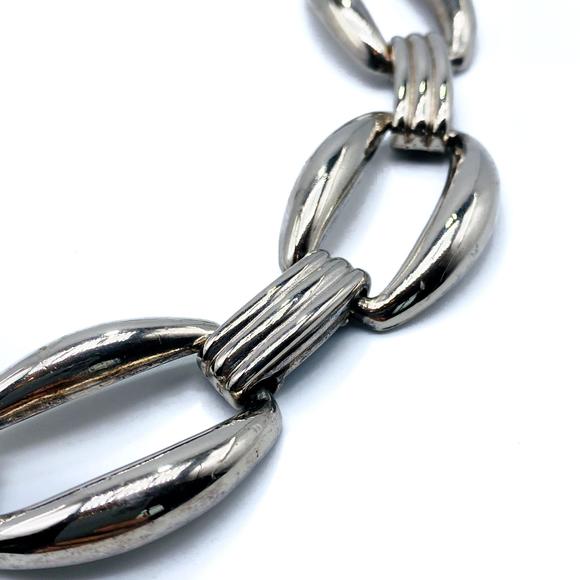 GIVENCHY Vintage 1980s Silver Plated Collar Necklace - Picture 4 of 6